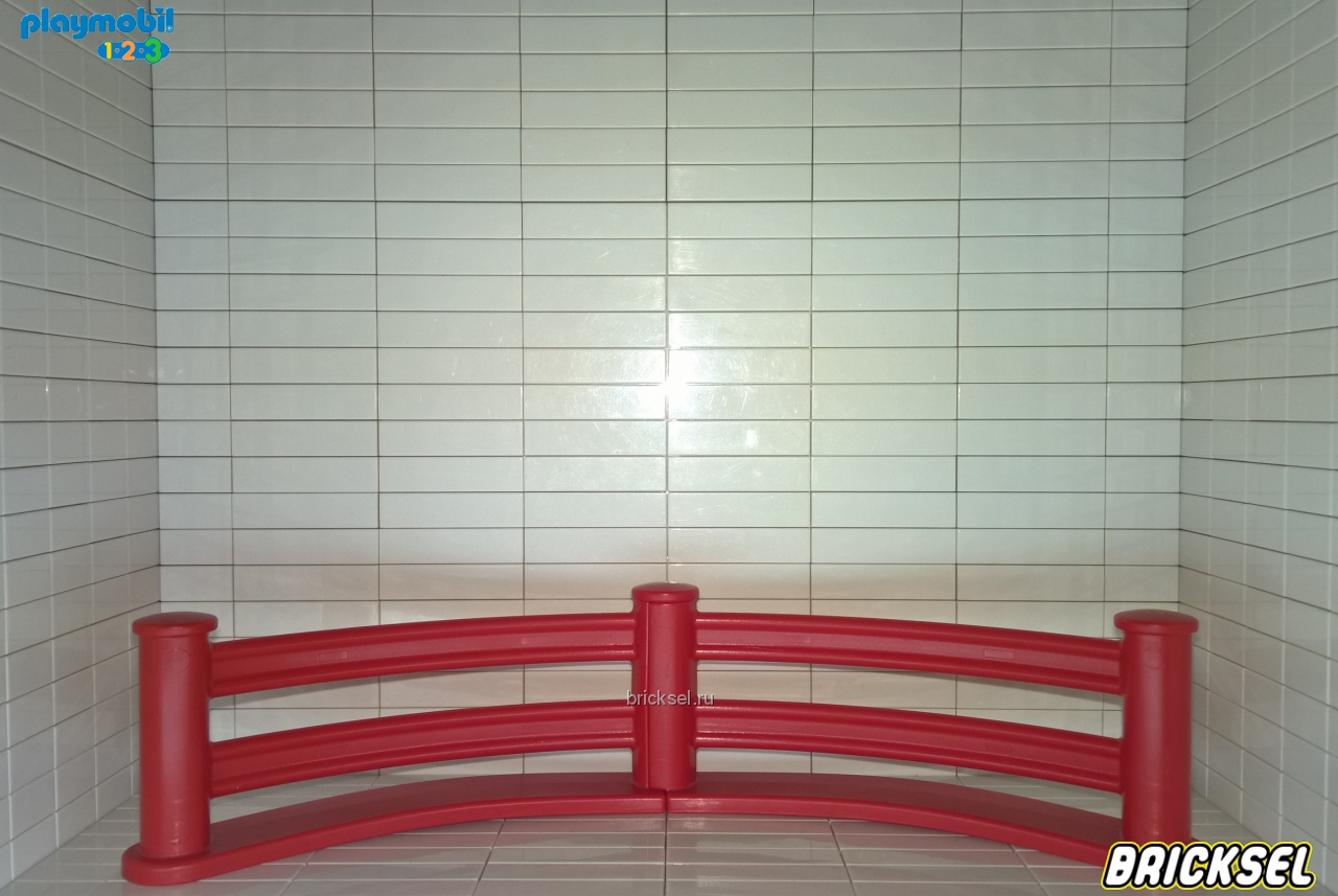 Плеймобил 123 Забор красный (2 секции), Playmobil 1-2-3, не частый