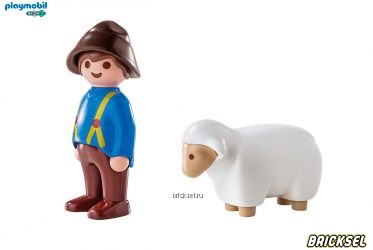 Набор Playmobil 1.2.3. 6974pm: Пастух с овечкой