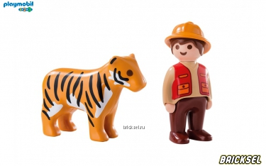 Набор Playmobil 1.2.3. 6976pm: Работник зоопарка с тигром