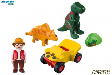 Набор Playmobil 1.2.3. 9120pm: Исследователь с динозаврами