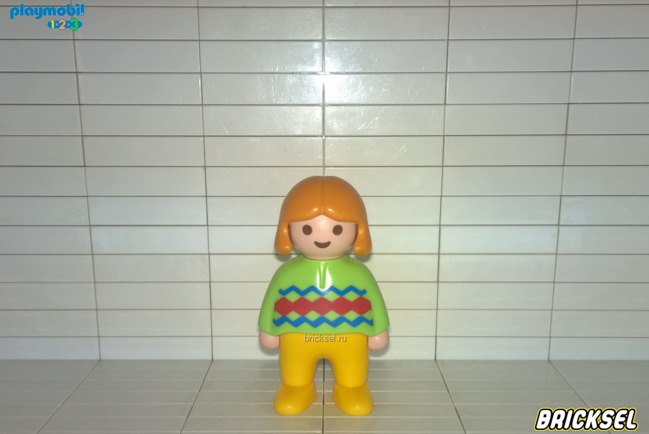 Плеймобил 123 Девочка в салатовом свитере, Playmobil 1-2-3, редкая