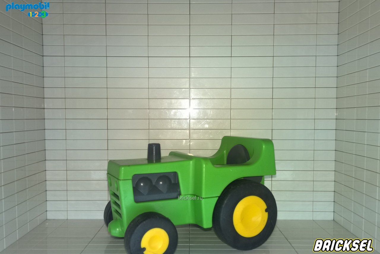 Плеймобил 123 Трактор светло-зеленый, Playmobil 1-2-3