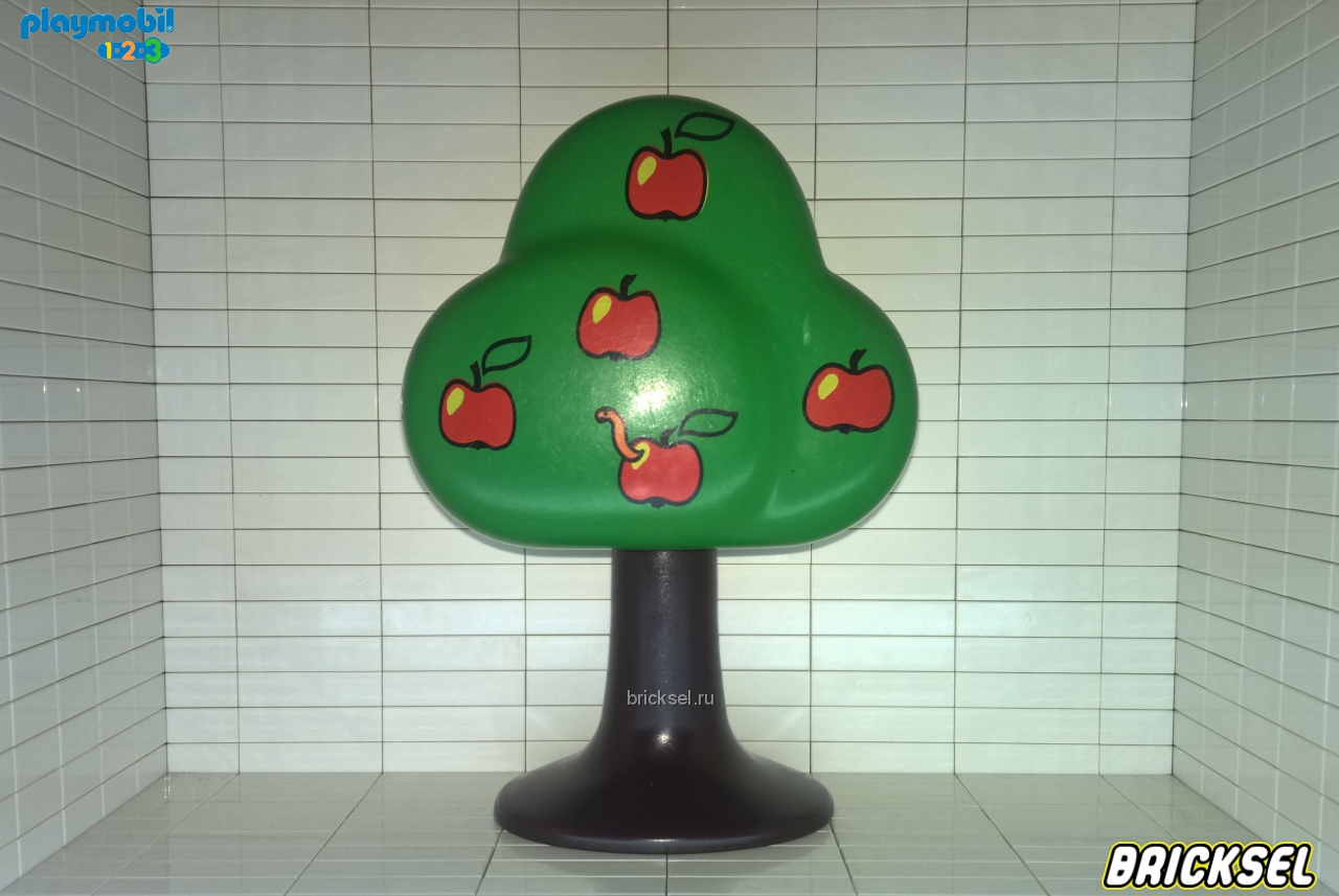 Плеймобил 123 Дерево яблоня с червячком зеленая, Playmobil 1-2-3