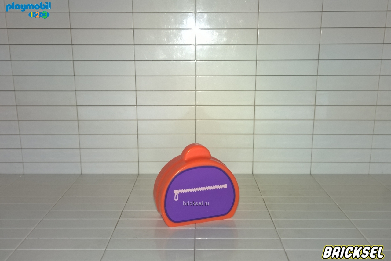 Плеймобил 123 Женская сумочка с молнией оранжевая (DUPLO в руке держит), Playmobil 1-2-3
