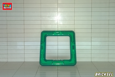Прямоугольный каркасный блок прозрачный темно-зеленый