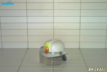 Шлем пожарного белый с прозрачным забралом