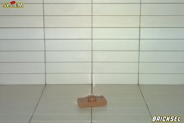Плитка подставка 1х2 одинарная центральная светло-коричневая