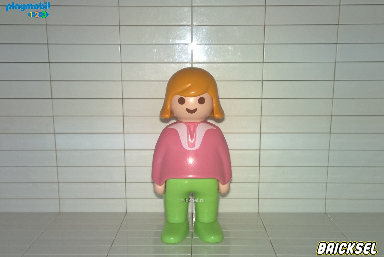 Плеймобил 123 Девочка блондинка в розовой кофточке, Playmobil 1-2-3, редкий