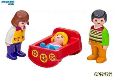 Набор Playmobil 1.2.3. 6966pm: Родители с люлькой
