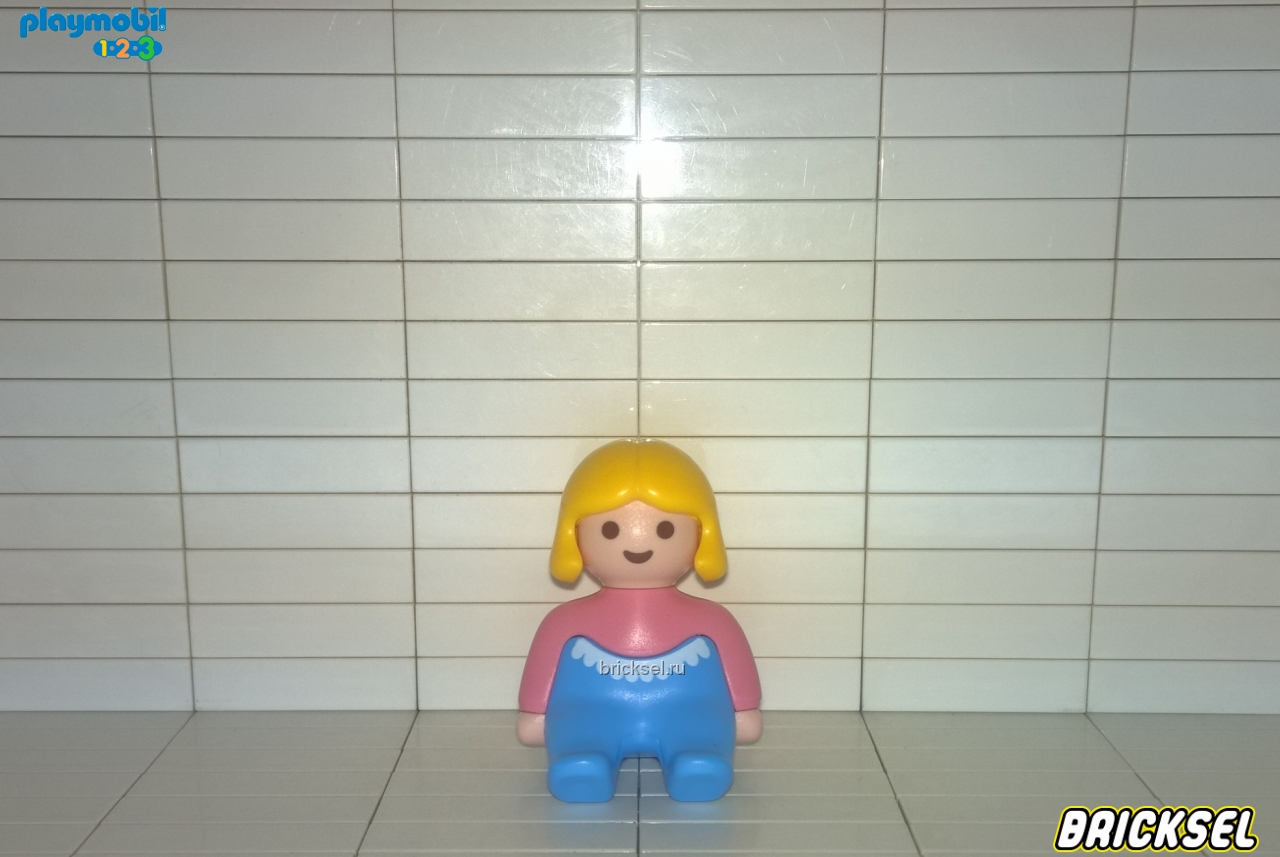 Плеймобил 123 Девочка в розовой кофточке и голубых колготках, Playmobil 1-2-3