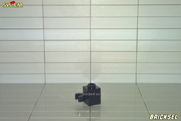 Кубик с боковым горизонтальным захватом 1х1 черный